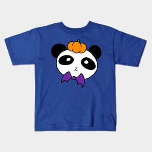 Pumpkin Panda Face Kids T-Shirt